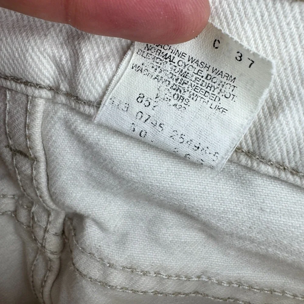 Vintage Levis Jeans Mens 33x30 (Fits 31x31) Cream Denim 505 Straight 90s USA